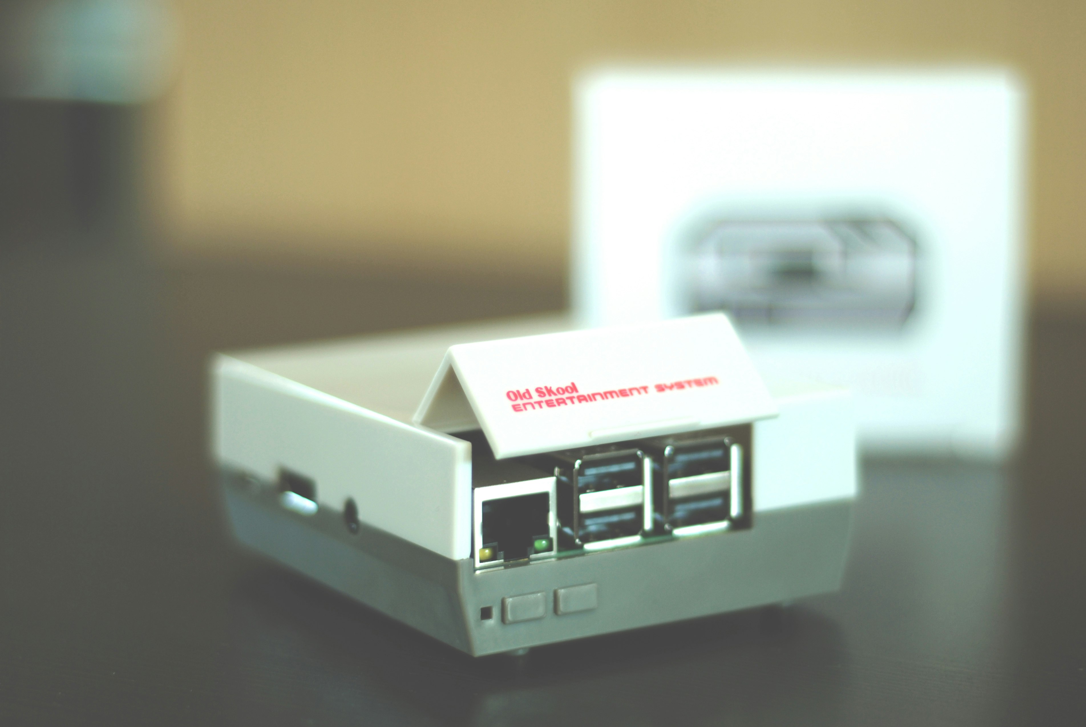selective focus photography of white USB port